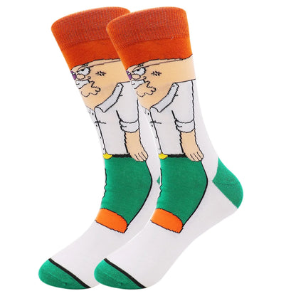2023 New Anime Marvel Men Socks Long Sock Men‘s Knee-High Couples cosplay Sock Personality Hip Hop Harajuku Funny Sock for Women