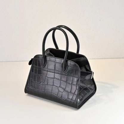 2025 new women's handbag crocodile pattern soft leather texture commuting out, daily versatile, noble and elegant