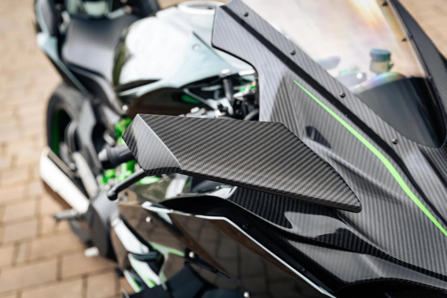 motorcycles For Kawasaki Ninja H2 H2R 2015-2024 Sur-Ron 100% Full Carbon Fiber Lower Fairing Winglets Fairings Motorcycles