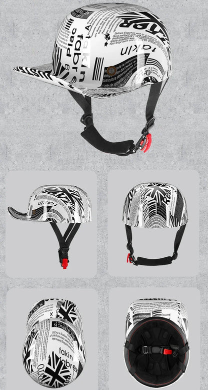 2023 Motorcycle Venom Helmet Retro Baseball Cap Motorcycle Baseball Cap Accessories Vitange Duck Helmet Dot Casco Moto Motorbike
