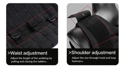 Military Tactical Molle Vest Airsoft Lightweight Gear Load Carrier Vest Camouflage CS Wargame Hunting Adjustable Waistcoat