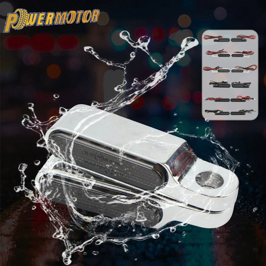 12V Mini 6 LED E24 Motorcycle Turn light Taillight Handle Bar Direction Warning Indicator Bumper Motocross Flash Side Lamp