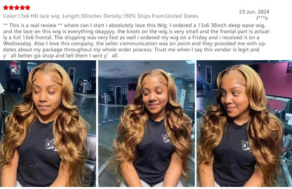 180 200 Density Remy Human Hair Body Wave Wigs P4/27 Highlight Colored 13x4 13x6 HD TranspatentLace Frontal 18-46 Inch Remy Hair