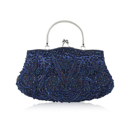 Fashion Retro Women Evening Bags Beaded Ladies Clutch Purse Shoulder Chain Wedding Party Women's Handbag Purses and Handbags
