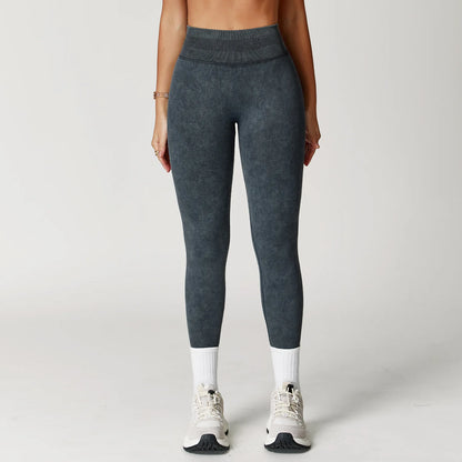 Yoga Pants Impact Leggings Women Seamless Sports Yoga Pant High Waist Ribbed Gym Clothes Fitness Workout Wear Scrunch Bum Tights