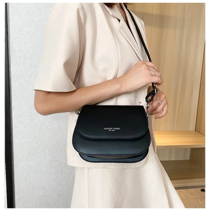Saddle bag women's crossbody bag bag girl, summer simple fashion trend, foreign shoulder bag women