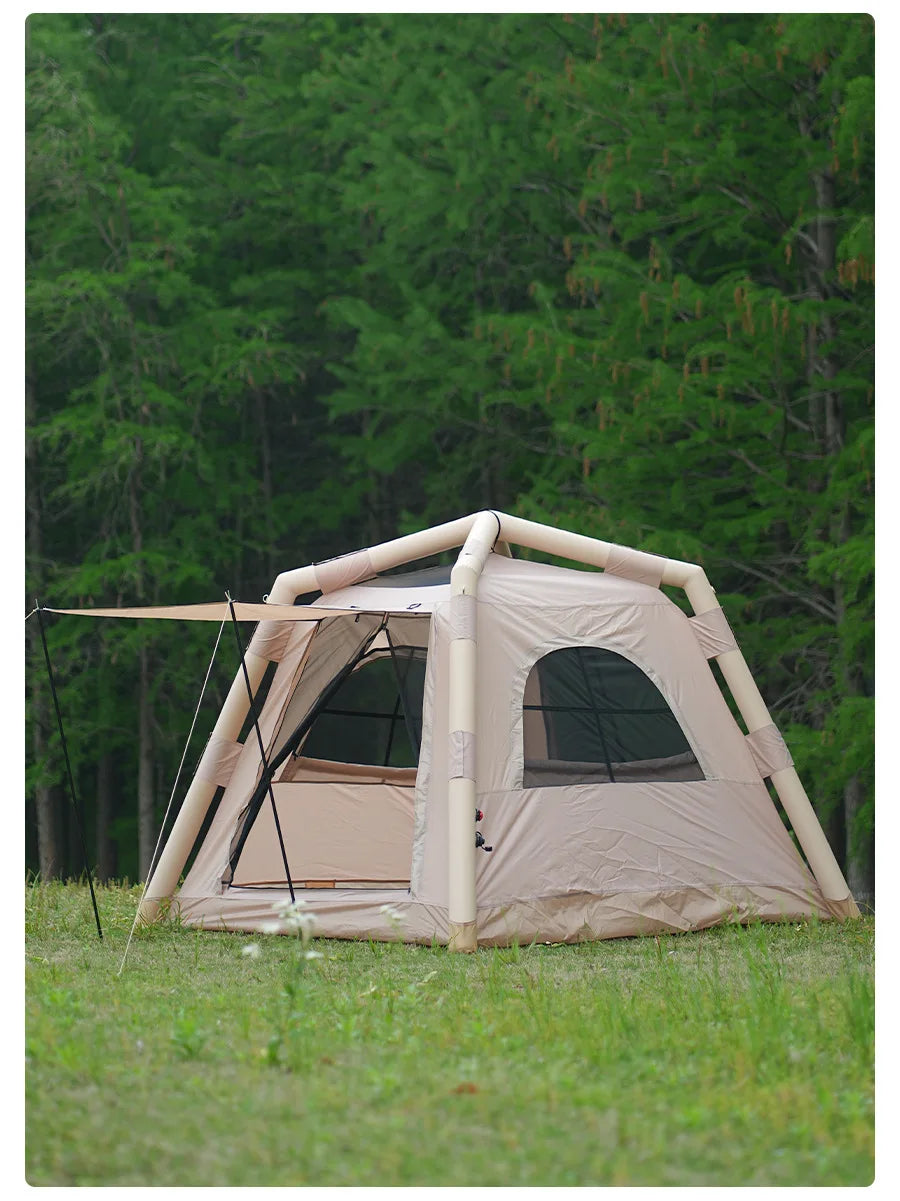 Automatic Inflatable Camping Tent 3-5 Person Waterproof UV Protection With Electric Pump Portable Outdoor Family Hiking Beach Te