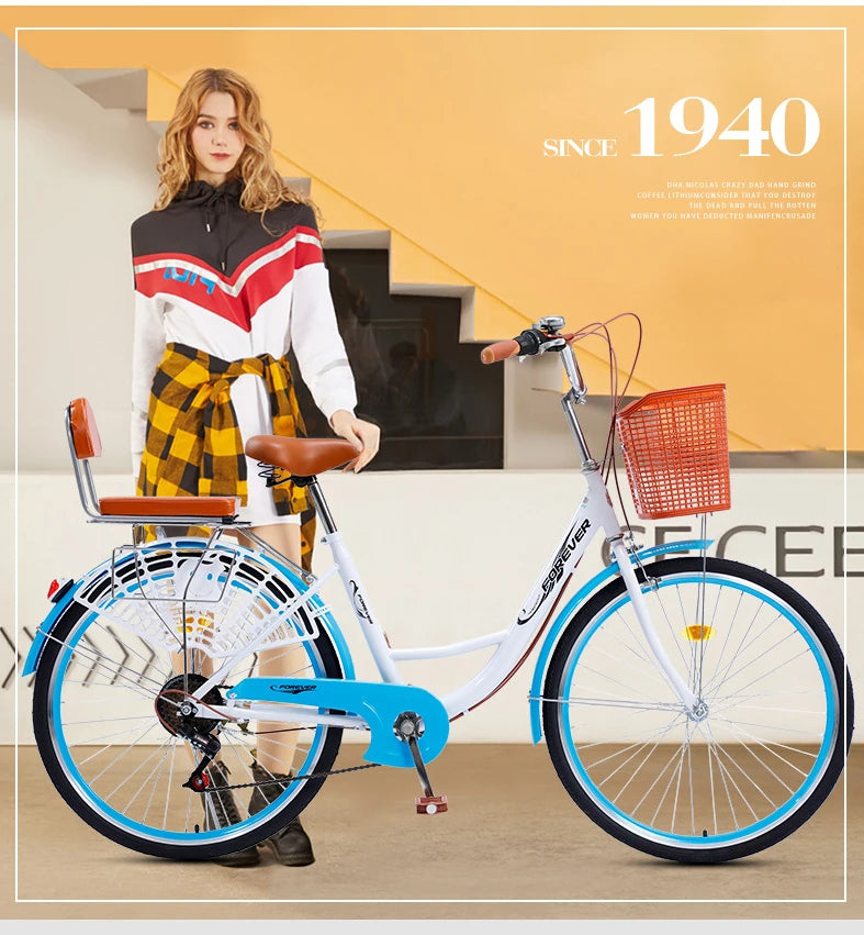 Cycling City 24/26 inch men's and women's bicycles light commuting ladies' student bikes leisure bicycles 2023