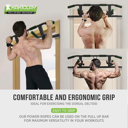 Multi-Grip Pull Up Bar with Smart Larger Hooks Technology - USA Original Patent, Designed, Shipped, Warranty