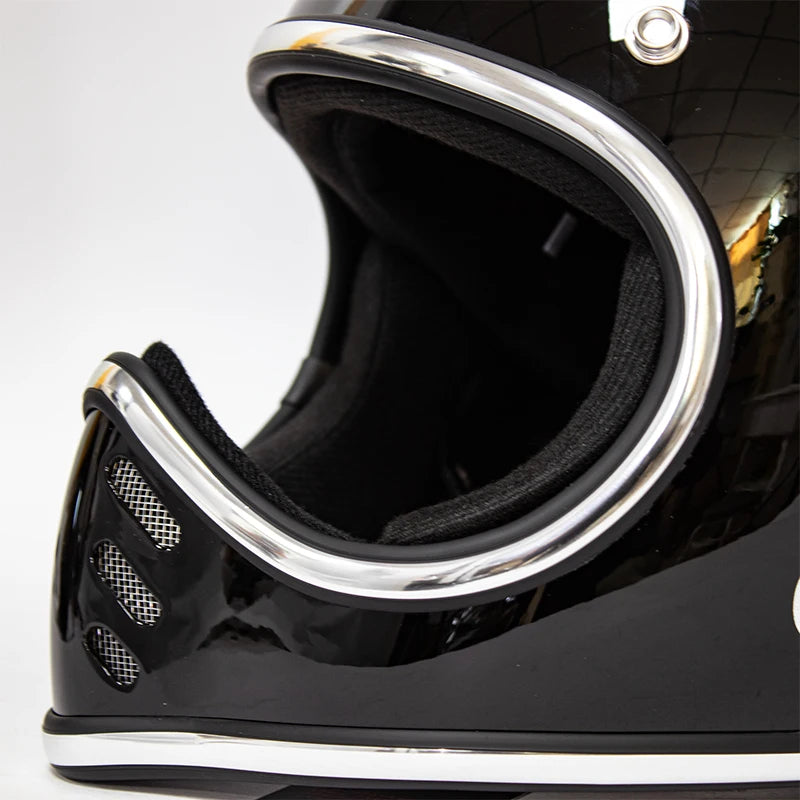 Motorcycle helmet Japanese retro cruise tip glass fiber reinforced plastic helmet motorcycle full helmet