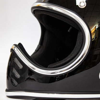 Motorcycle helmet Japanese retro cruise tip glass fiber reinforced plastic helmet motorcycle full helmet