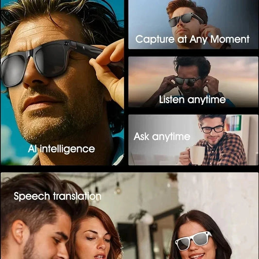 8K HD Smart Glasses AI GPT Camera Bluetooth Call 260Mah Battery Voice Assistant Translate office Identify Objects Smart 2026 New