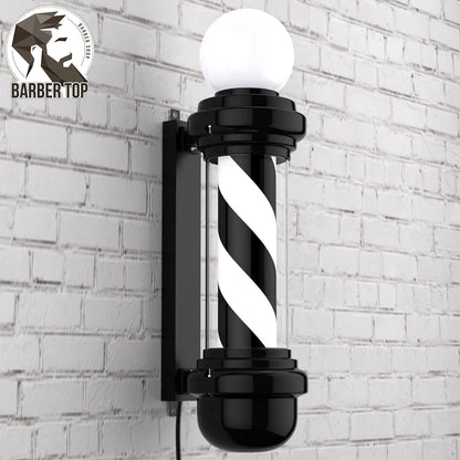 Barber Pole Light Cylindrical Hair Salon Barber Shop Classic Open Signboard Sign Wall Mounted LED Rotating Light High Quality