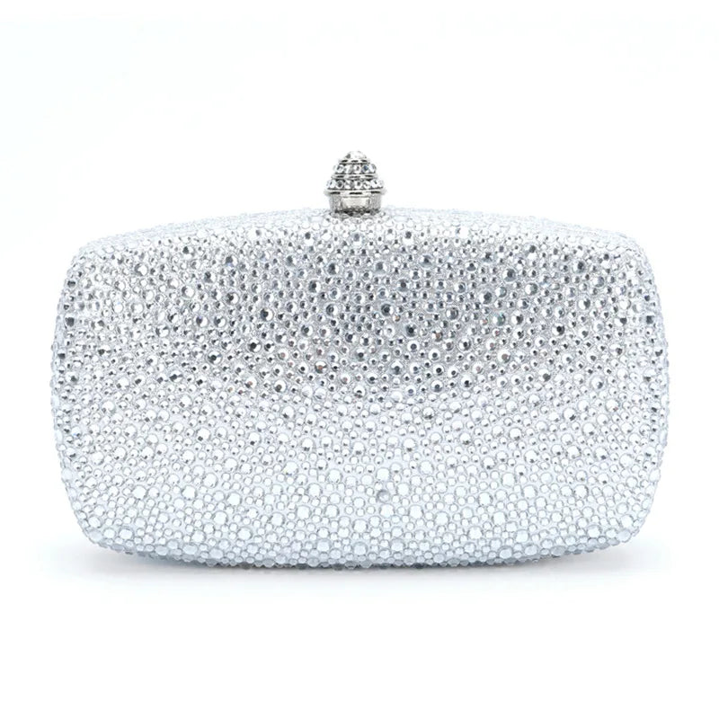 Evening Clutch Bags Green Bridal Clutches Bags Crystal Bridal Stones Purse Lady  Party Wedding Rhinestone Women Shoulder Handbag