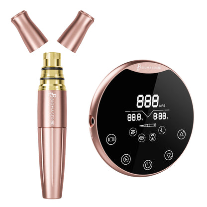 Biomaser P90 Permanent Makeup Tattoo Machine Pen Set Universal Cartridge Needle Dermografo Rotary Pen For Training Eyebrow