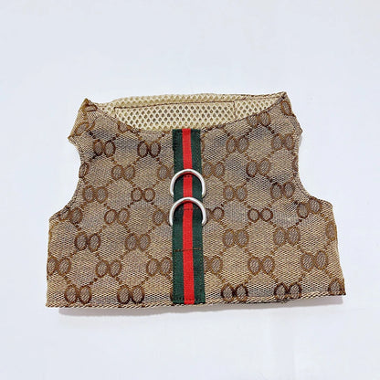 Pet Couple Clothing Designer Luxury Women Dog Dress Men Dog Chest Back Vest Puppy Clothes Beautiful Skirt Traction Rope Leash