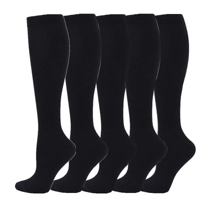 3/6/7 Pairs Compression Socks Women Medical Edema Running Socks Men Knee Length Cycling Socks  Football Basketball Outdoor trave