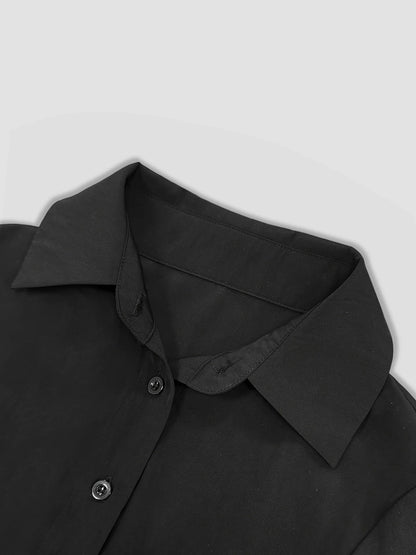 New Patchwork Fashion Dress Turn-down Collar 2026 Spring Summer Office Ladies Button Female Women Casual Loose Female Dress S209
