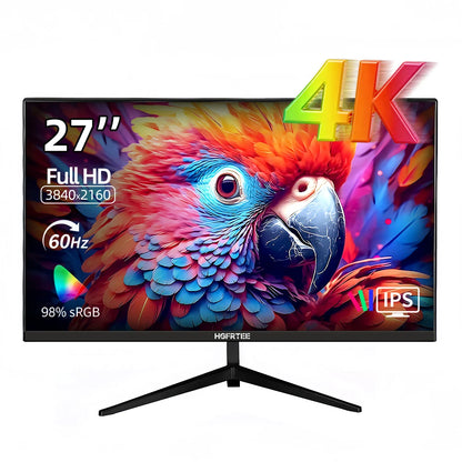 HGFRTEE 27 inch UHD 3840*2160 Gaming Monitor 4K Monitor for PC Fast IPS Screen For Gaming Monitor LED PC Desktop With HDMI/DP