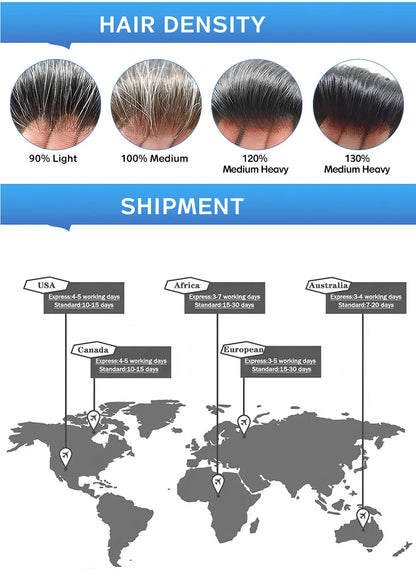 Afro Toupee for Men Undetectable Full Lace Toupee Wig Male Hair Prosthesis 6" System Unit Afro Curly Wig