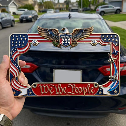 United States 250th Anniversary License Plate Holder Cover Commemorative Patriotic License Plate Cover Fits Standard Size