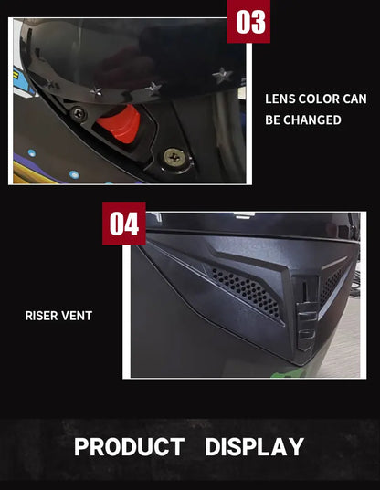 Adult Helmets For Motorcycle Full Face Helmet HD Visors Capacete De Moto Capacetes DOT Approved