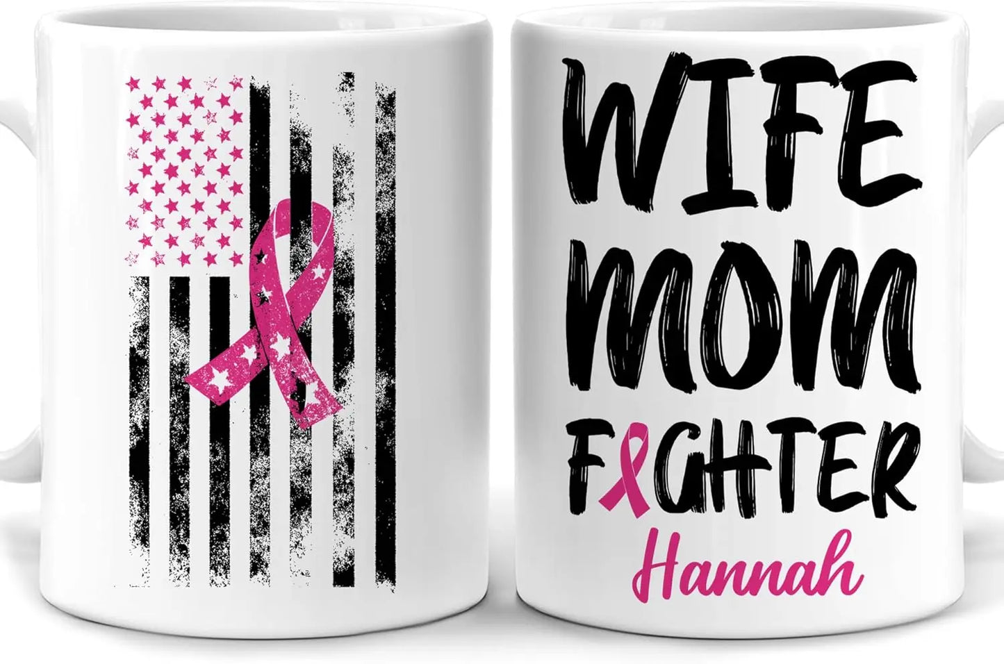 Personalized Breast Cancer Awareness Mug Gifts for Women - Birthday Christmas Gifts For Breast Cancer Warriors Survivors