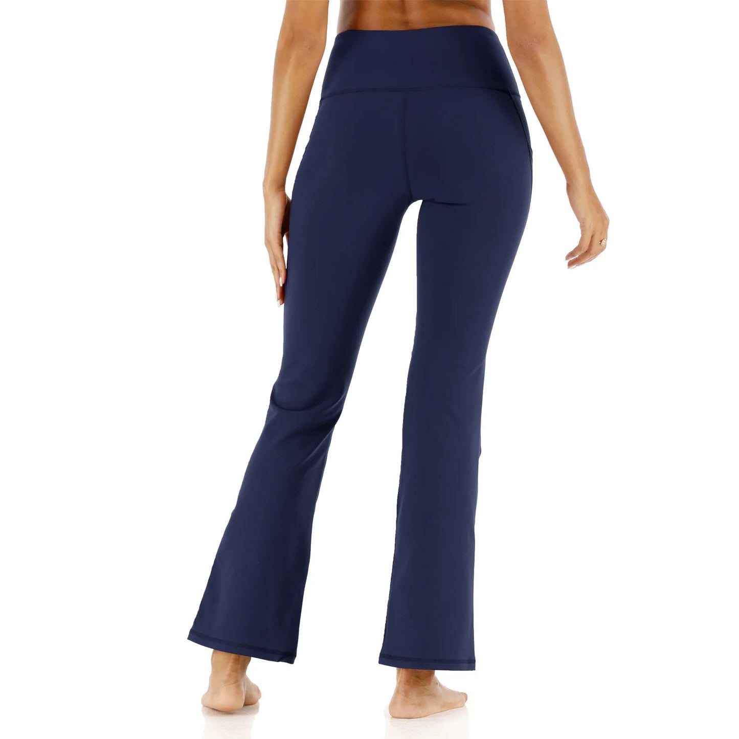 Womens Flare Leggings with Pockets High Waist Tummy Control Yoga Pants Bootcut Workout Casual Wear Premium Activewear