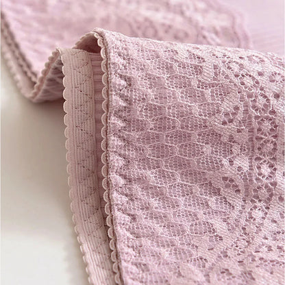 New Women's Cotton Underwear High Waist Antibacterial Panties Sexy Lace Seamless Tummy Briefs Ladies Triangle Shorts Large Size