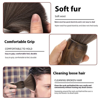 Professional Barber Neck Duster Hair Cutting Brush Soft Bristle Salon Cleaning Brush For Removing Loose Hair