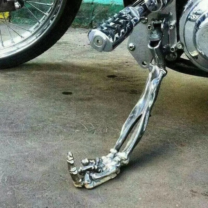 New Creative Metal Motorcycle Bracket Motorcycle Kicklands Funny Vertical Middle Finger