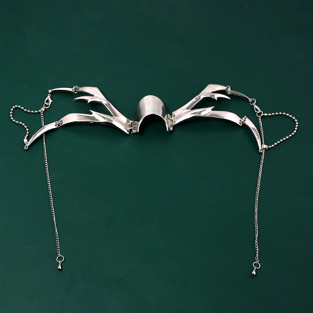 Punk Irregular Metal Mask Trendy Mechanical Bloodshed Mask For Women Men Halloween Ball Party Paty Mask Jewelry Accessories