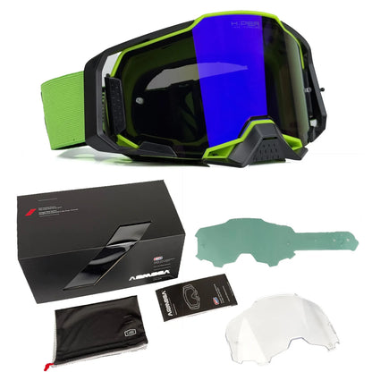 Motorcycle Goggles Set Off Road Riding Dustproof Windproof Sports Glasses for Men MX ATV Cycling Ski Snowboard Protective New