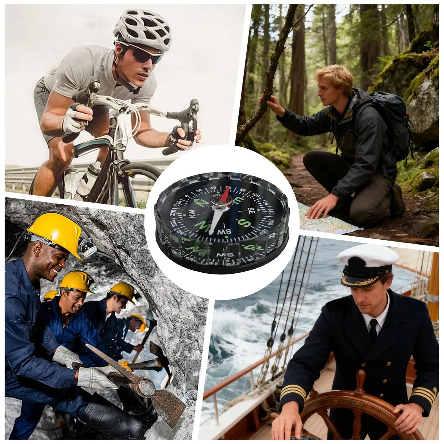 Compass Camping Waterproof Exploration Gears Sighting Compasses Mountaineering for Survival Traveling Mountaineering Boating