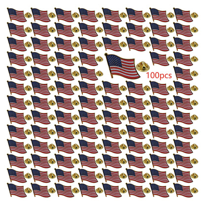 American Flag Lapel Pins – USA Metal Enamel Flag Pins United States US Waving Badge Brooch for Patriotic Display