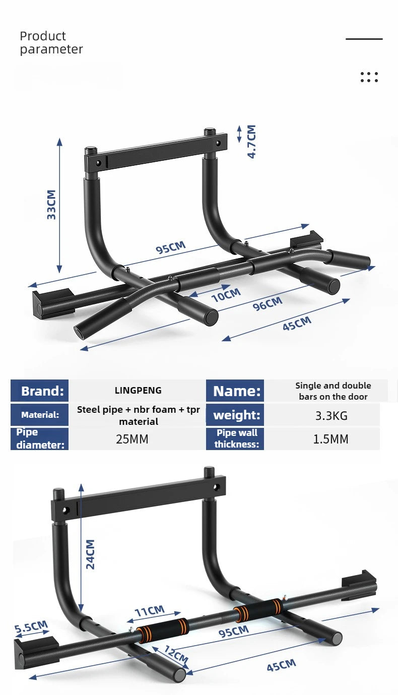 Portable Pull Up Bar, Lifting Bar For Men And Women, Body Fitness Workout Bar, Grip Strength Trainer, For Home & Gym Fitness