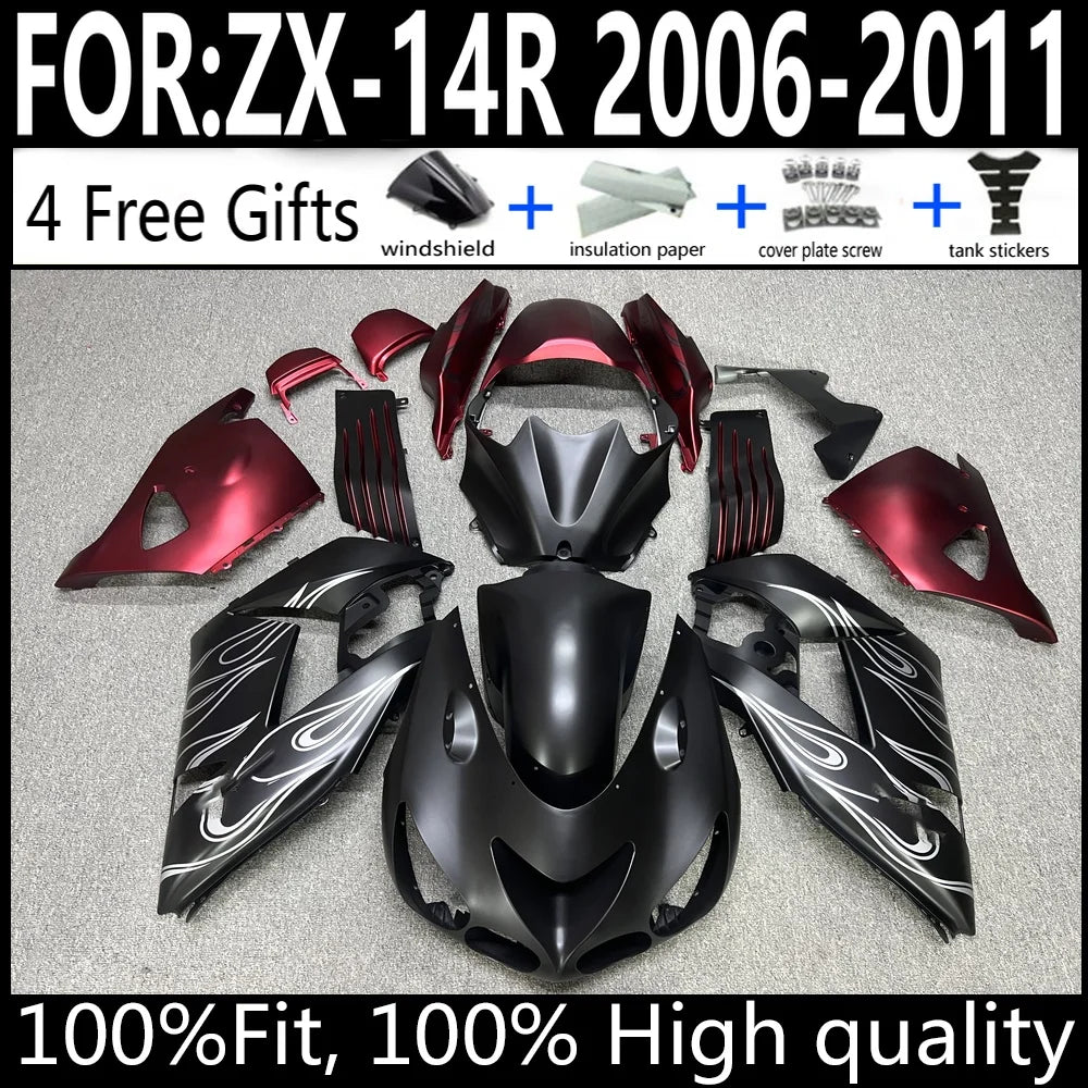 Kawasaki ZX-14R 06 07 08 09 10 11 ZX14R 2006-2011 Motorcycle Fairings Kit ABS Plastic Body Work Cowling Set Full Body