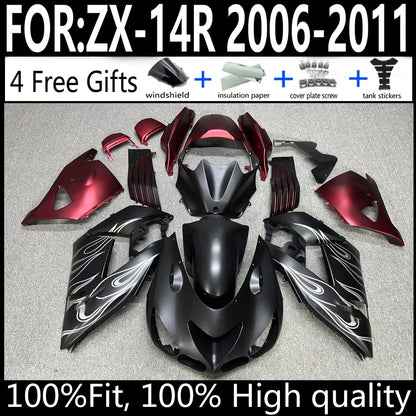 Kawasaki ZX-14R 06 07 08 09 10 11 ZX14R 2006-2011 Motorcycle Fairings Kit ABS Plastic Body Work Cowling Set Full Body