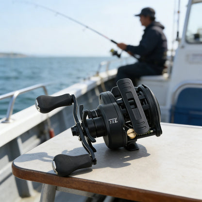 Ultralight DC Fishing Wheels Long Cast Self Charging Electric Baitcasting Reels 5+1Bearings 7.2:1 Ratio Versatile Casting Reels