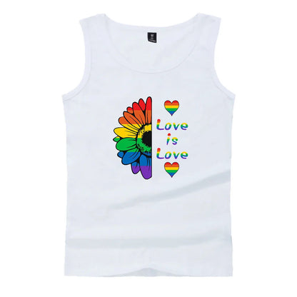 Fashion LGBT Love men tank top LGBT Flag fitness sleeveless shirt Lesbian Gay summer vest LGBT pride tank tops Men's clothing
