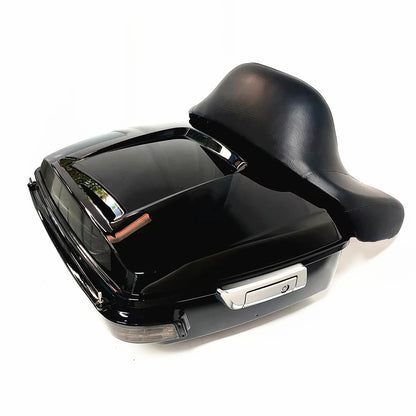 For Kawasaki Vulcan 1700 Vaquero Vn1700 2010-2025 Waterproof ABS King Tour Pak Pack Top Box Case With Luggage Rack
