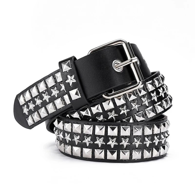 New Fashion New Bronze Bullet Belt Metal Belt Men And Women Punk Hardware Jeans Belt Y2K Belt Designer Belt Women's Belt
