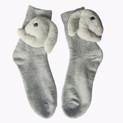 3D Knitted Animal Cute Socks Cozy Fuzzy Thick Warm Plush Socks for Women Teens Kids Home Winter Holiday Christmas Gift