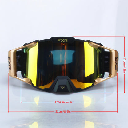 FXR Motorcycle Glasses Double Layer Anti Fog Lens Motocross Goggles Dirt Bike ATV Ski Goggles Moto Outdoor Cycling Sunglasses