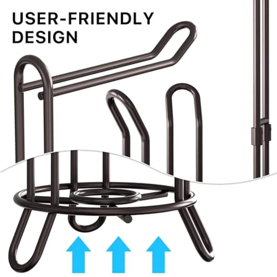 Bathroom Toilet Tissue Paper Roll Storage Holder Stand Bronze