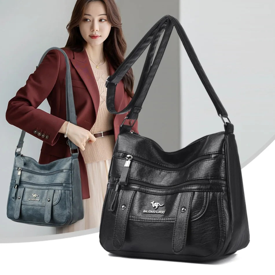 High Quality Pu Leather Messenger Crossbody Bags for Women Luxury Designer Hand Bags Purses Ladies Shoulder Bags Sac A Mian 2025