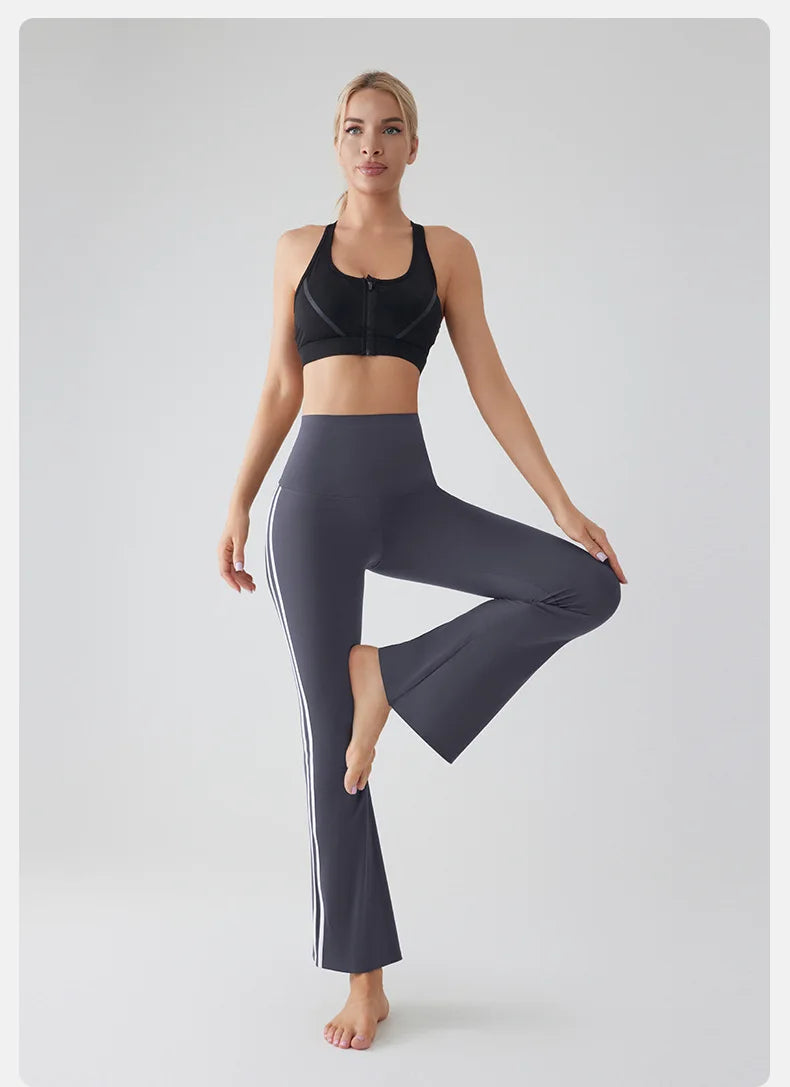 Flares Yoga Pants for Women High Waist Bootcut Workout Leggings Tummy Control Fitness Gym Leggings