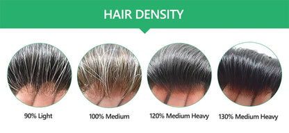 I SKIN Men's Capillary Prothesis 0.12-0.14mm Indian Human Hair 130% Hair Density Men Toupee 6x8 6x9 7x9 7x10 8x10 Size Wig Man