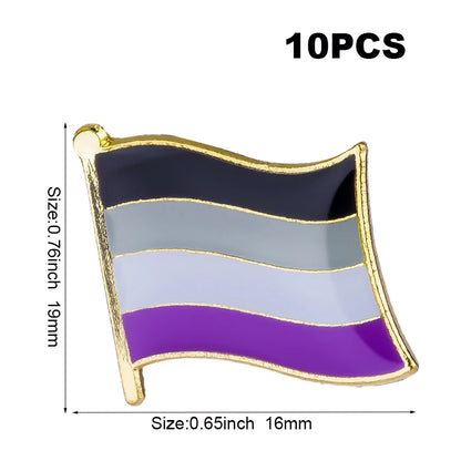10pcs a lot Philadelphia Pride Badges LGBT Pin Metal Rainbow Badge Pins Gay Pride Lapel Pinback