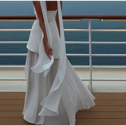 White Sexy Lace Flare Sleeve Dress Off Shoulder Slim Maxi Dresses Women 2024 Female Hollow Out Mermaid Floor Length Elegant Robe